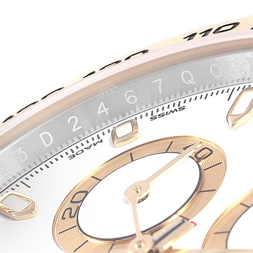 The close-up image shows the bezel, part of the dial, and a sub-dial of the Rolex Daytona 116503 Men's Steel and Gold (two tone) White Dial 116503 Men's Steel and Gold (two tone) White Dial watch.