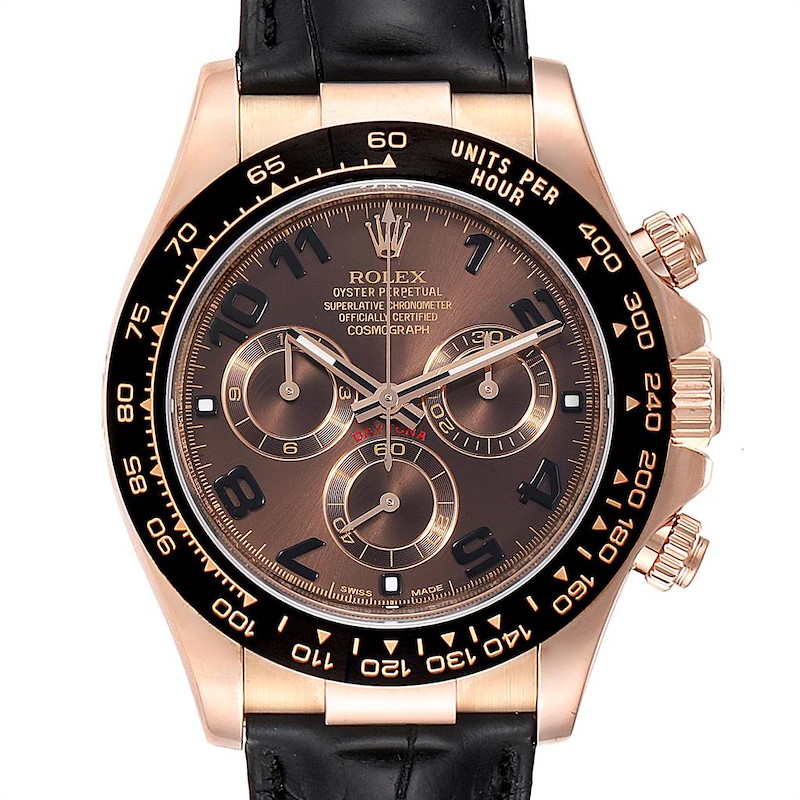 Rolex Cosmograph Daytona Rose Gold Everose Mens Watch 116515 Box Card SwissWatchExpo