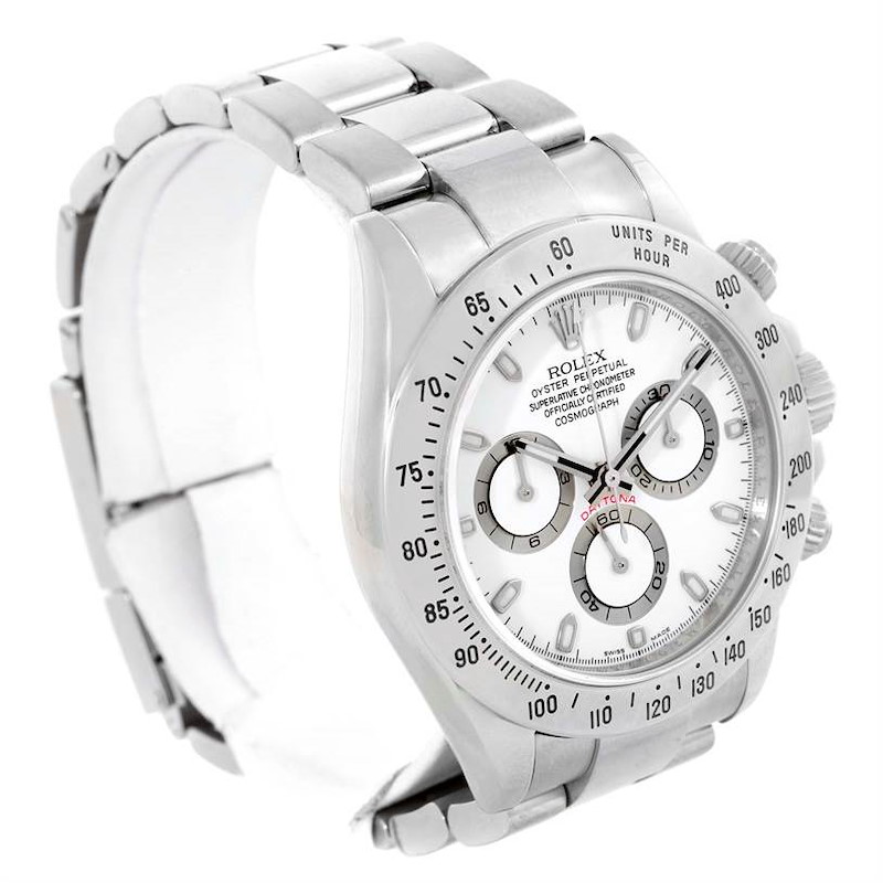 Rolex Cosmograph Daytona Steel White Dial Mens Watch 116520 SwissWatchExpo