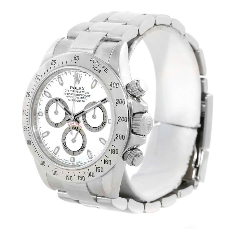 Rolex Cosmograph Daytona White Dial Steel Mens Watch 116520 SwissWatchExpo