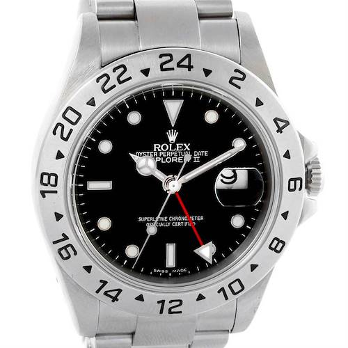 Photo of Rolex Explorer II Black Dial Steel Mens Watch 16570 Year 2006