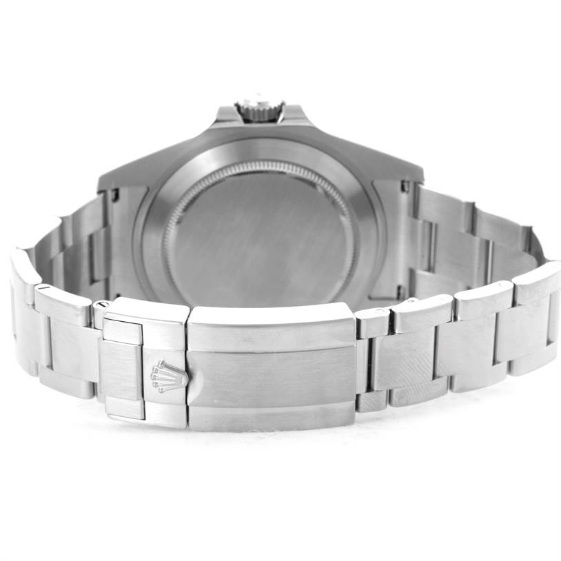 The image shows the back case, bracelet, and clasp of a Rolex Explorer 216570 Men
s Stainless Steel Black Dial 216570 Men
s Stainless Steel Black Dial watch from a rear angle.