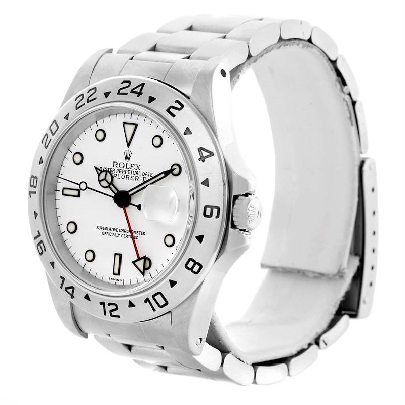 Rolex Explorer II White Dial Automatic Mens Watch 16570 Year 2004 SwissWatchExpo