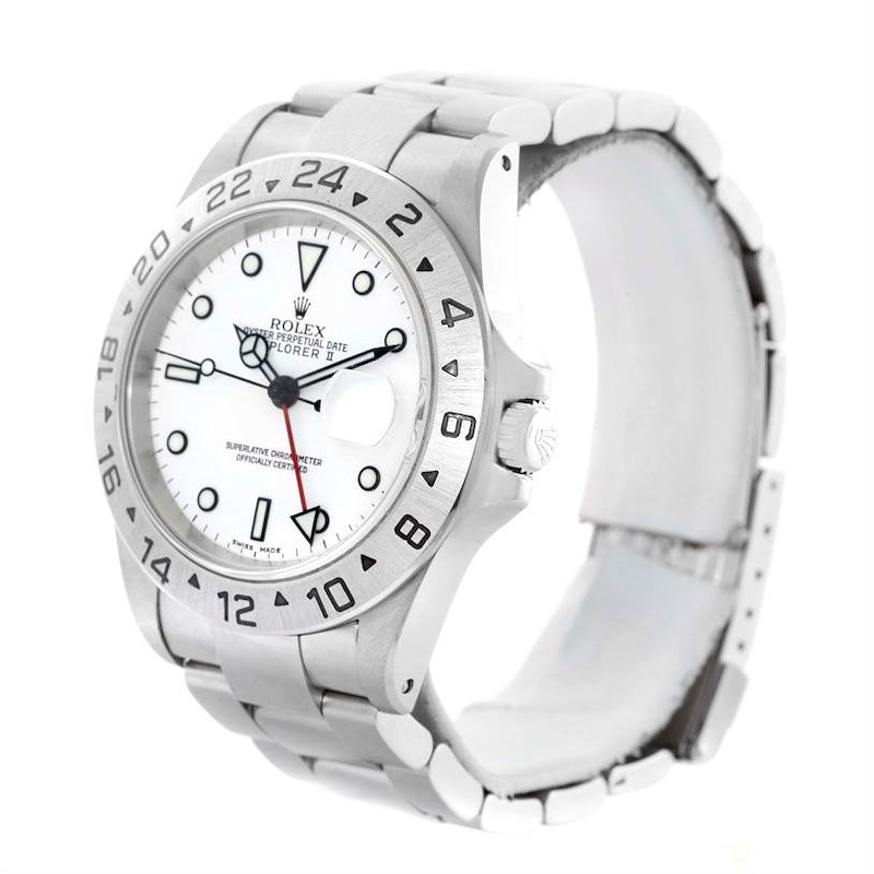 Rolex Explorer II White Dial Automatic Mens Watch 16570 Unworn SwissWatchExpo