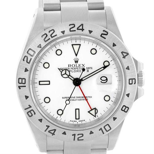 Photo of Rolex Explorer II White Dial Automatic Mens Watch 16570 Unworn