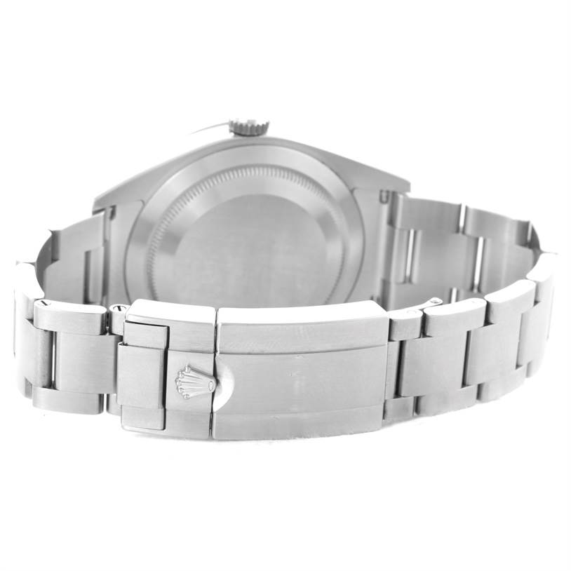 The image shows the back and bracelet of the Rolex Explorer 214270 Men's Stainless Steel Black Dial 214270 Men's Stainless Steel Black Dial watch, highlighting the clasp and case back.