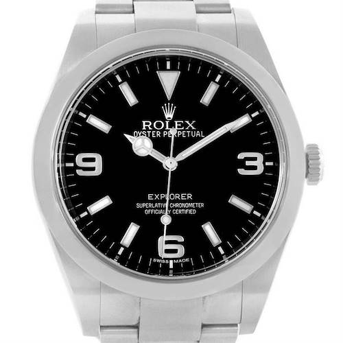 Photo of Rolex Explorer I Stainless Steel Mens Watch 214270 Box Papers