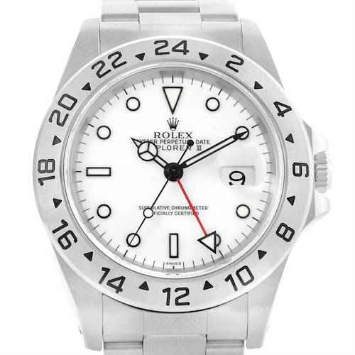 Photo of Rolex Explorer II White Dial Automatic Mens Watch 16570 Unworn