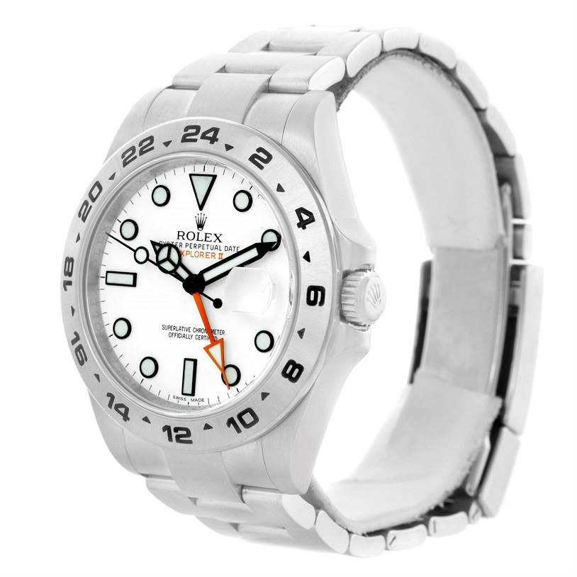 The image shows a Rolex Explorer 216570 Men's Stainless Steel White Dial 216570 Men's Stainless Steel White Dial watch from a front angle, displaying the face, bezel, and part of the bracelet.