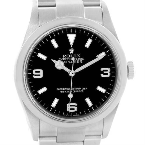 Photo of Rolex Explorer I Black Dial Stainless Steel Mens Watch 114270 Year 2004