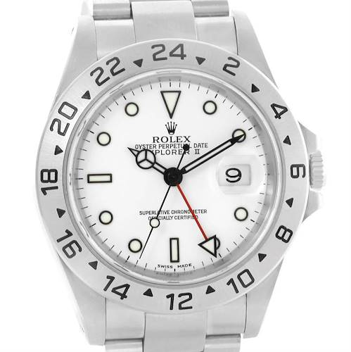 Photo of Rolex Explorer II White Dial Stainless Steel Mens Watch 16570