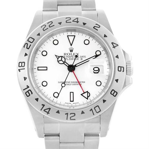 Photo of Rolex Explorer II White Dial Stainless Steel Date Mens Watch 16570