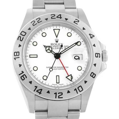 Photo of Rolex Explorer II White Dial Stainless Steel Mens Watch 16570 Year 2004