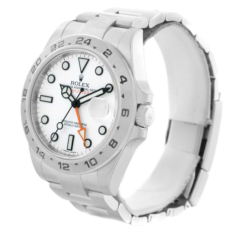 Rolex Explorer II Automatic White Dial Watch 216570 Box Papers Unworn SwissWatchExpo