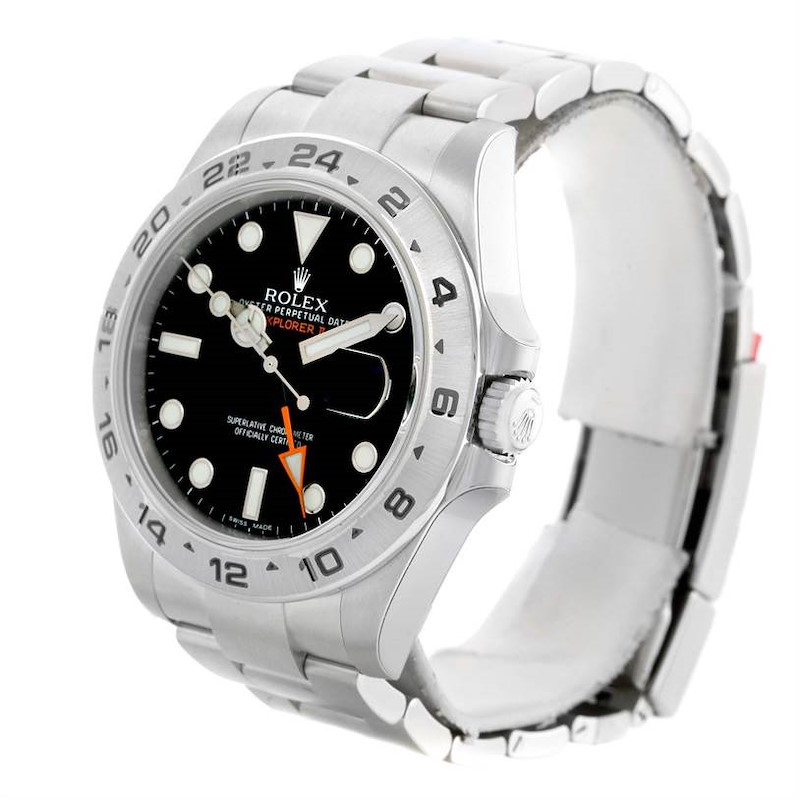Rolex Explorer II Automatic Black Dial Watch 216570 Box Papers Unworn SwissWatchExpo