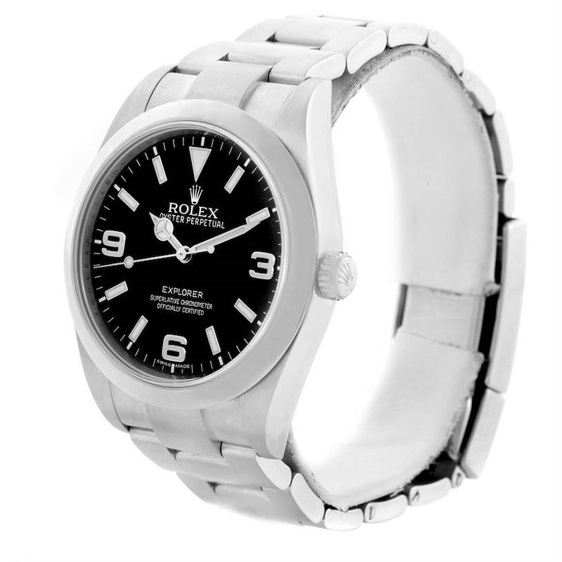 Rolex Explorer I Stainless Steel Oyster Bracelet Watch 214270 SwissWatchExpo