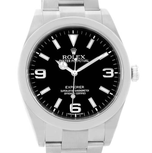 Photo of Rolex Explorer I Stainless Steel Oyster Bracelet Mens Watch 214270
