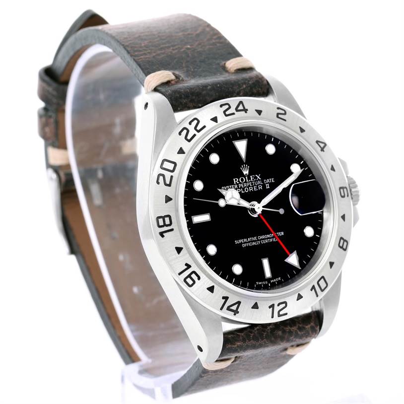 rolex explorer ii leather strap