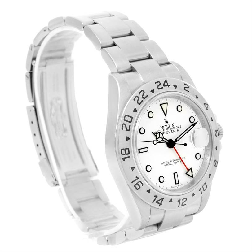 Rolex Explorer II Parachrom Hairspring White Dial Mens Watch 16570 ...