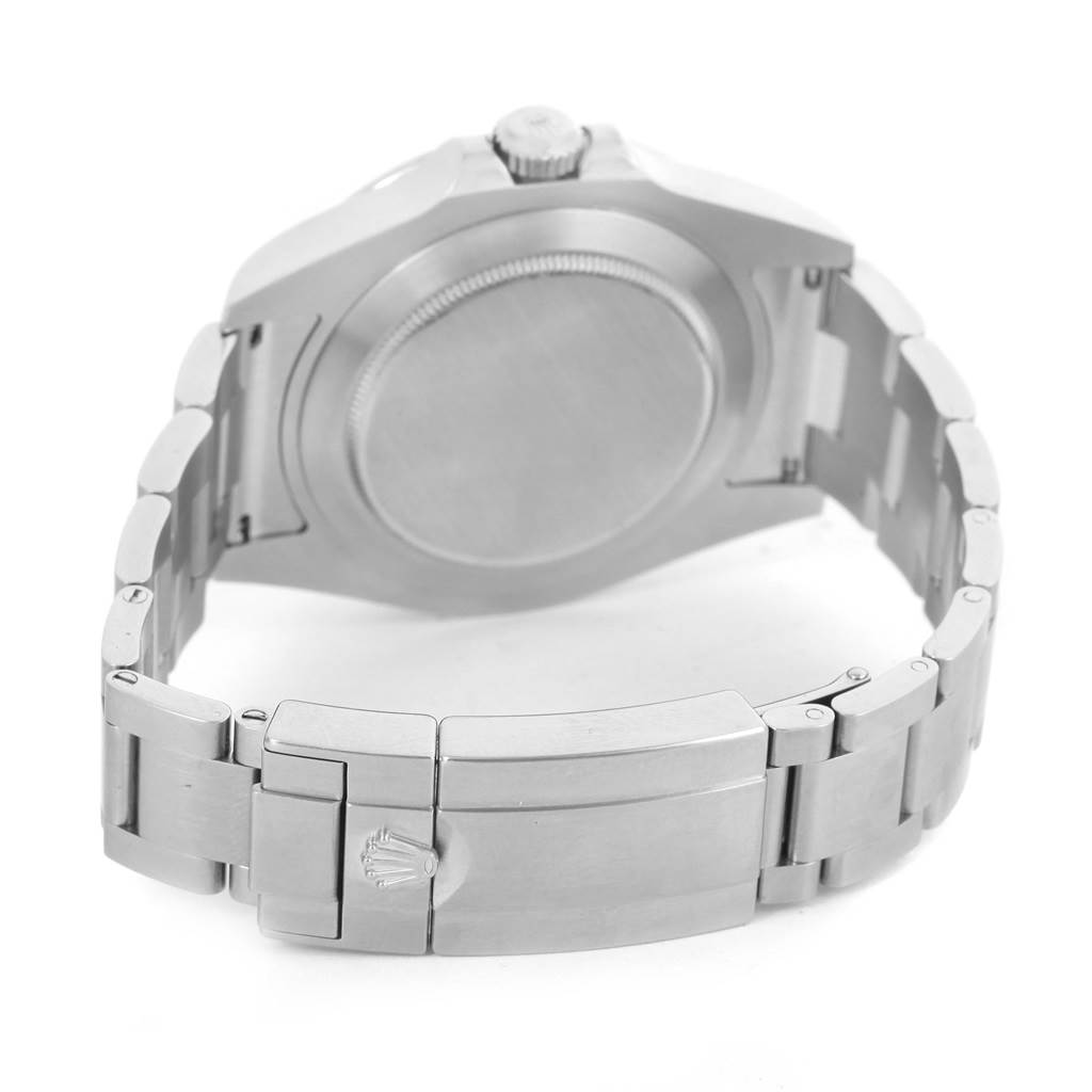 The image shows the back case and bracelet clasp of a Rolex Explorer 216570 Men
s Black Dial 216570 Men
s Black Dial watch.