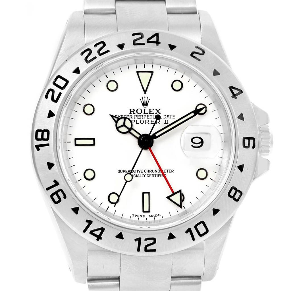 Rolex Explorer II White Dial Stainless Steel Mens Watch 16570