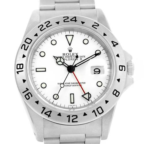 Photo of Rolex Explorer II White Dial Stainless Steel Mens Watch 16570