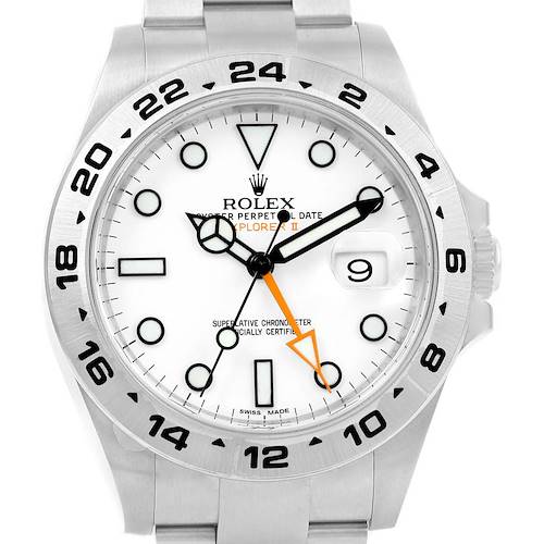 Photo of Rolex Explorer II Steel White Dial Mens Watch 216570 Unworn