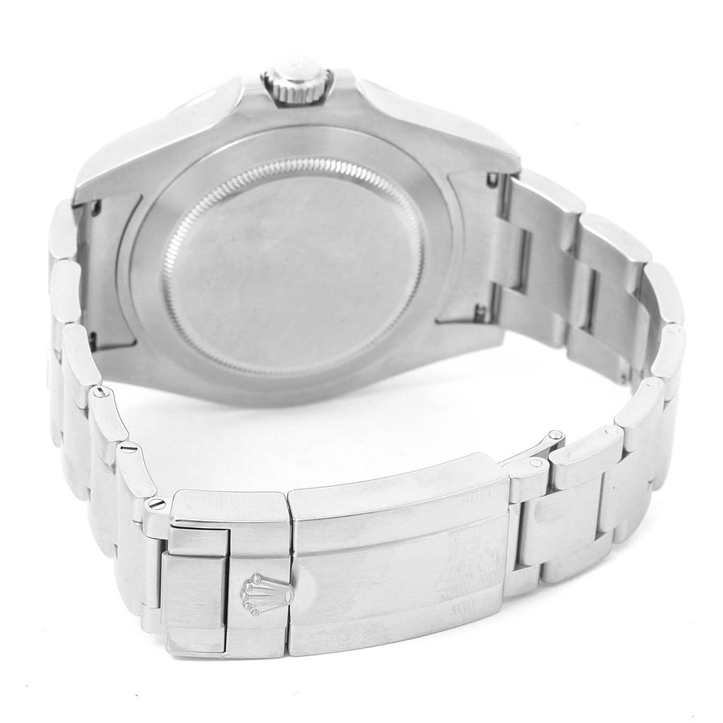 The image shows the back and bracelet clasp of a Rolex Explorer 216570 Men's Stainless Steel Black Dial 216570 Men's Stainless Steel Black Dial, featuring the crown and brushed metal finish.