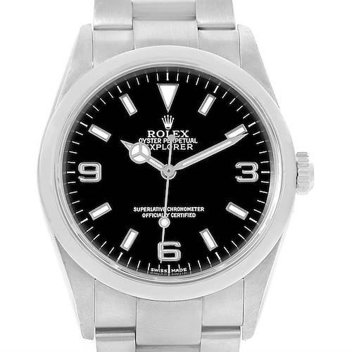 Photo of Rolex Explorer I Black Dial Steel Automatic Mens Watch 114270