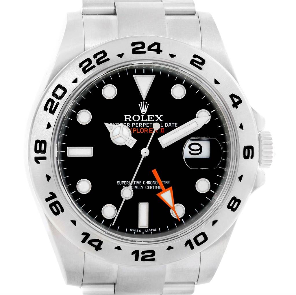 The image shows the front view of a Rolex Explorer 216570 Men's Stainless Steel Black Dial 216570 Men's Stainless Steel Black Dial watch, displaying the dial, hands, date window, and bezel.