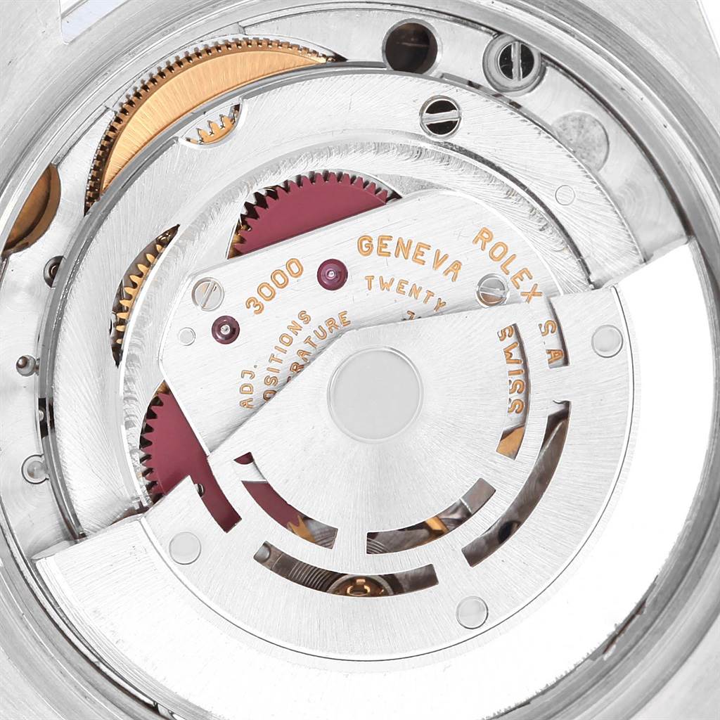 The image shows a close-up view of the Rolex Explorer 14270 Men's Stainless Steel Black Dial 14270 Men's Stainless Steel Black Dial's internal mechanism.