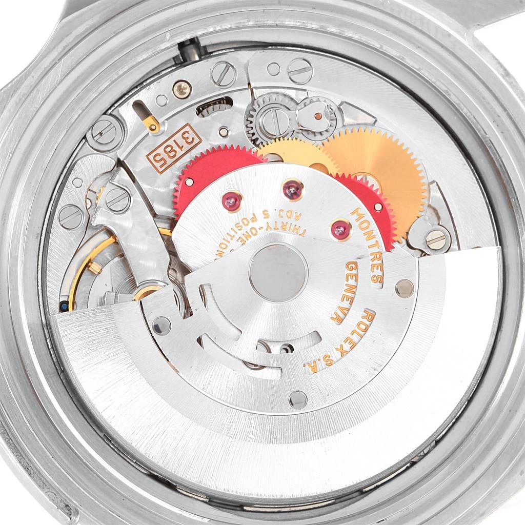 This image shows the internal mechanism and movement details of the Rolex Explorer 16570 Men's Stainless Steel Black Dial 16570 Men's Stainless Steel Black Dial watch.