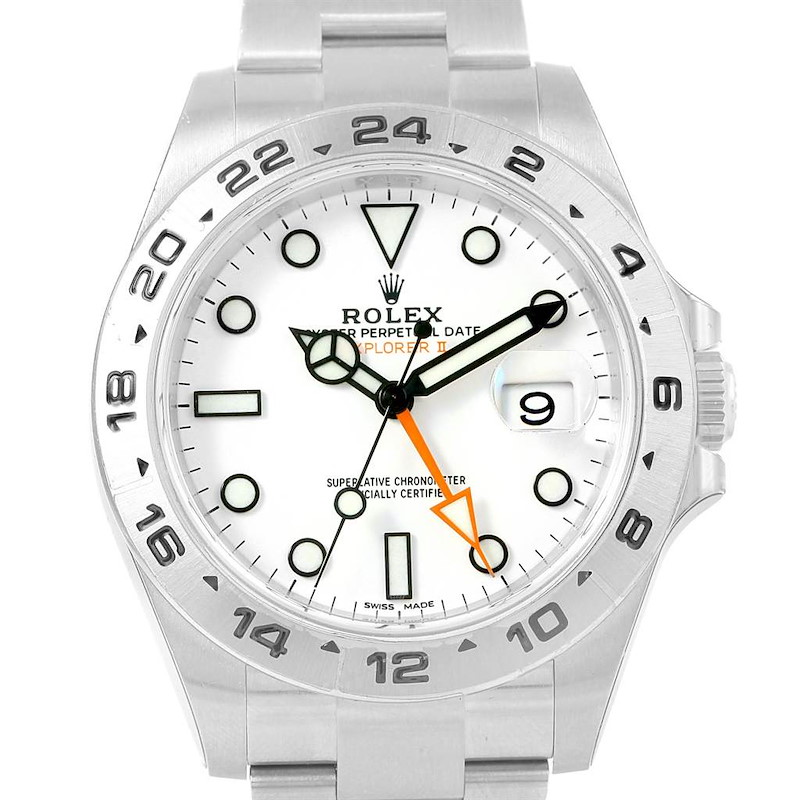 Rolex Explorer II White Dial Automatic Steel Mens Watch 216570 Unworn SwissWatchExpo