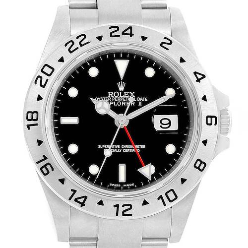 Photo of Rolex Explorer II Black Dial Parachrom Hairspring Watch 16570 Box Papers