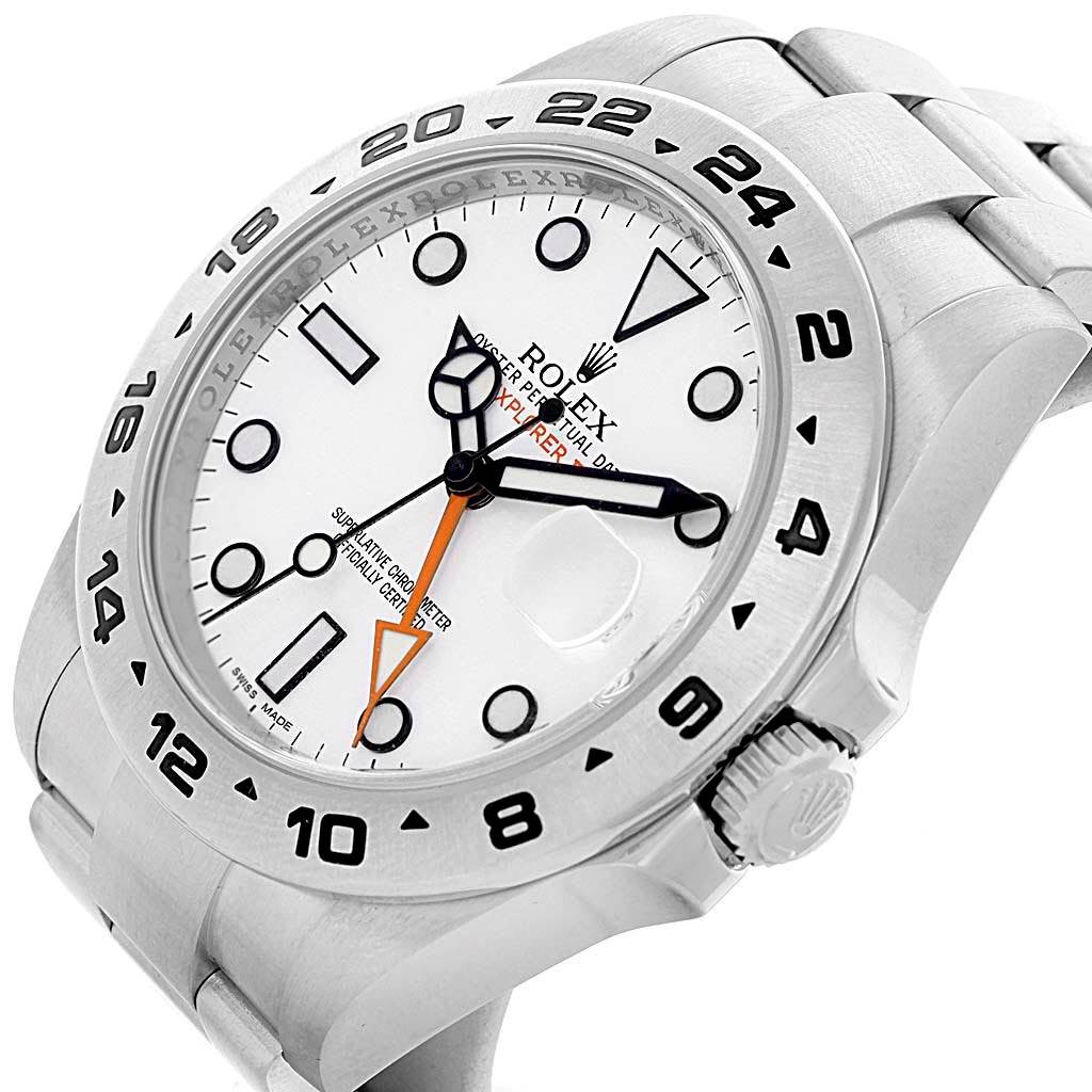 Rolex Explorer II 42mm White Dial Steel Mens Watch 216570 Box Card ...