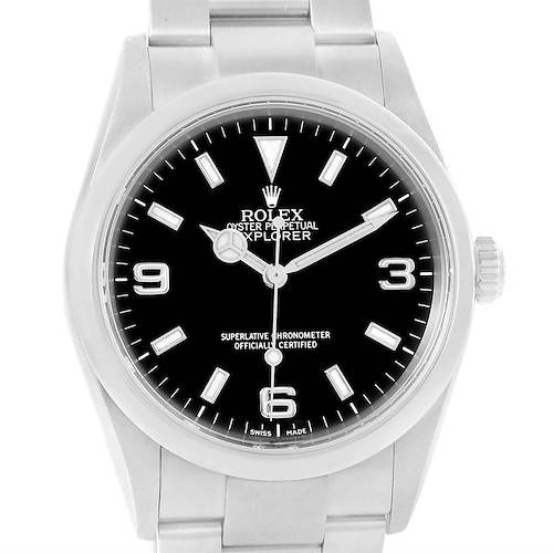 Photo of Rolex Explorer I 36 Black Dial Oyster Bracelet Mens Watch 114270