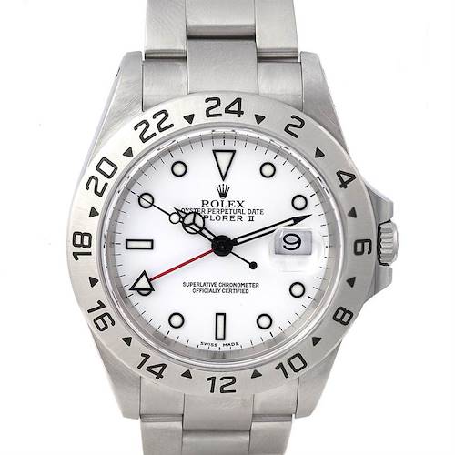 Photo of Rolex Rolex Explorer II Mens 16570 White Dial Steel Watch