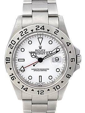 Photo of Rolex Explorer Ii 16570 Mens Ss White Dial Watch