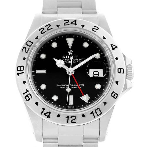 Photo of Rolex Explorer II 40mm Black Dial Steel Automatic Watch 16570