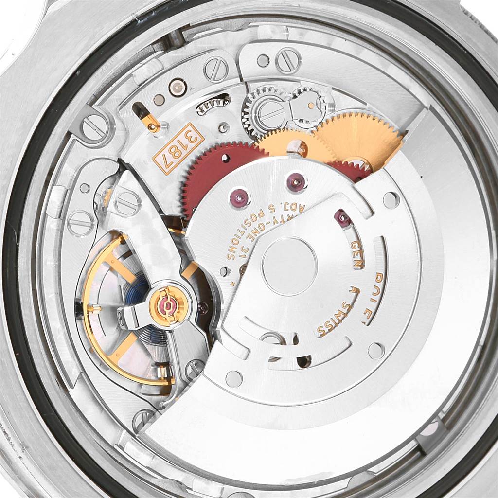 This image shows the inner workings, or movement, of the Rolex Explorer 216570 Men's Stainless Steel Black Dial 216570 Men's Stainless Steel Black Dial watch model, viewed from the back.