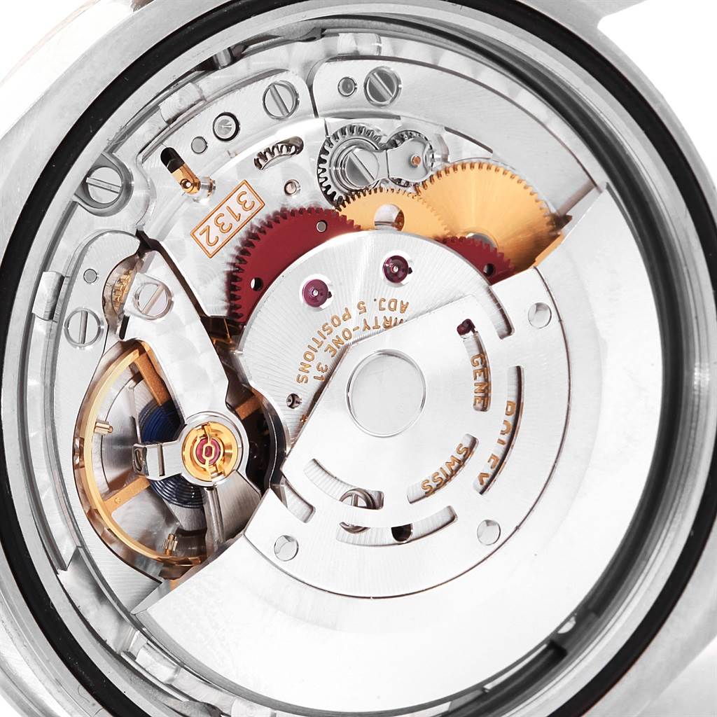 This is an image of the internal movement components of a Rolex Explorer 214270 Men's Stainless Steel Black Dial 214270 Men's Stainless Steel Black Dial watch, viewed from the back.