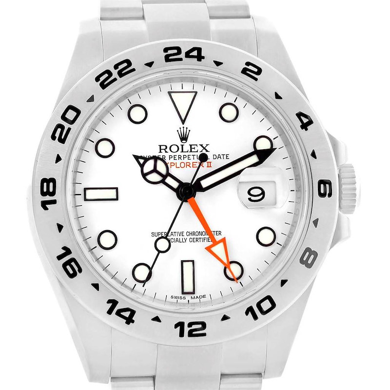 Rolex Explorer II 42 White Dial Stainless Steel Watch 216570 Box Card SwissWatchExpo