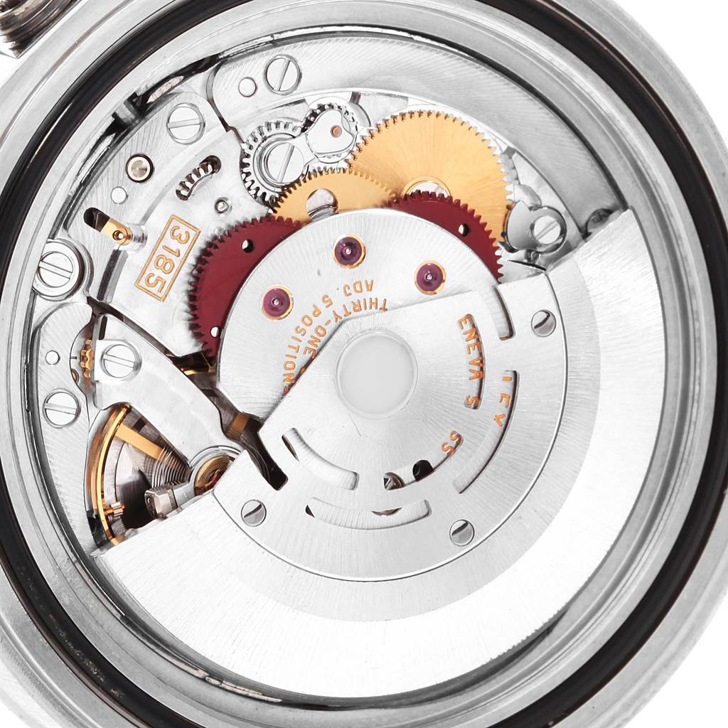 This image shows the internal mechanism and movement parts of a Rolex Explorer 16570 Men's Stainless Steel Black Dial 16570 Men's Stainless Steel Black Dial watch.