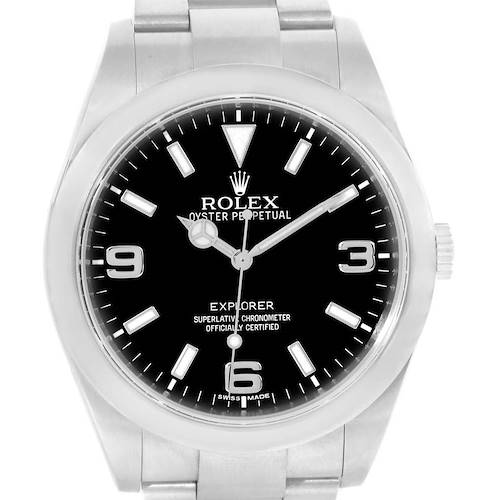 Photo of Rolex Explorer I 39mm Steel Automatic Mens Watch 214270 Box Card