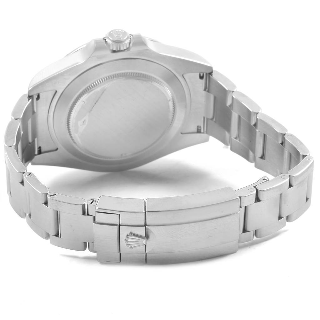 The image shows the back case and the clasp of the bracelet for a Rolex Explorer 216570 Men's Stainless Steel White Dial 216570 Men's Stainless Steel White Dial watch.