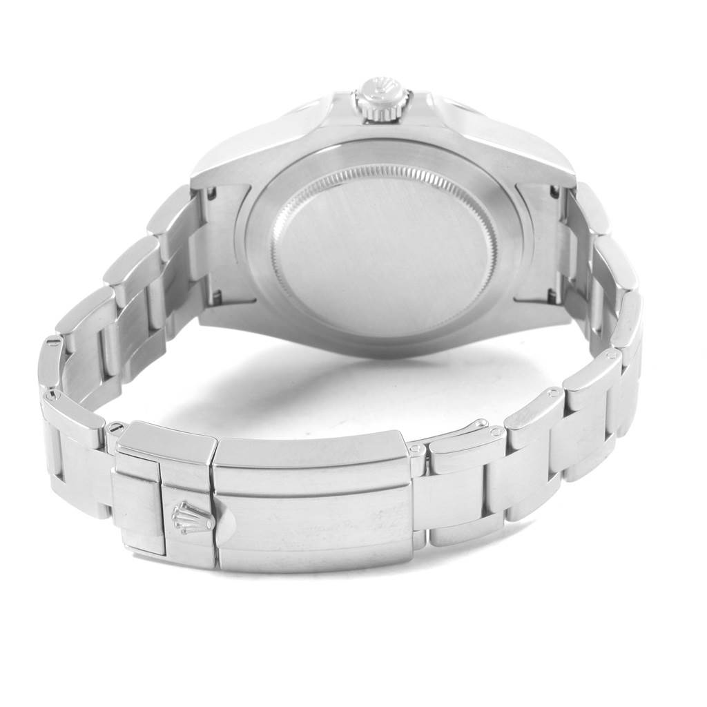 The image shows the back side and bracelet of a Rolex Explorer 216570 Men's Stainless Steel Black Dial 216570 Men's Stainless Steel Black Dial model watch.