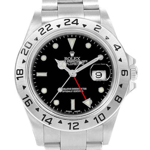 Photo of Rolex Explorer II 40 Black Dial Automatic Mens Watch 16570 Unworn