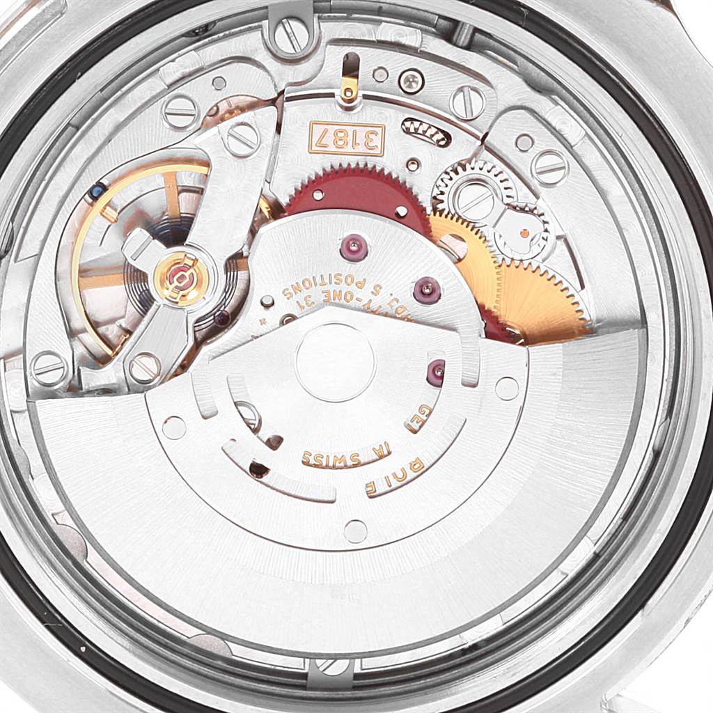 This image shows the detailed internal mechanical parts of a Rolex Explorer 216570 Men's Stainless Steel White Dial 216570 Men's Stainless Steel White Dial watch movement.