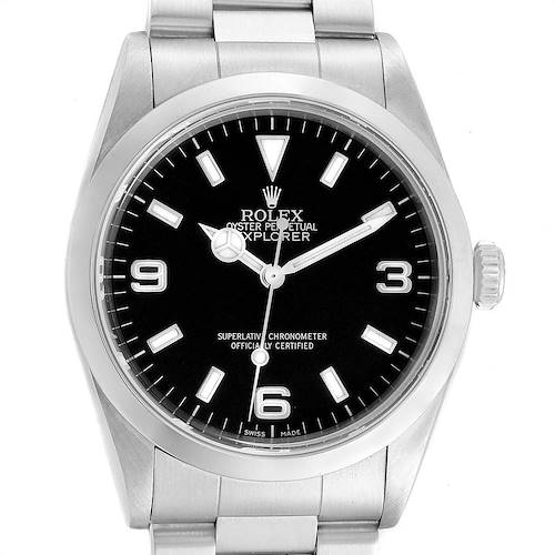 Photo of Rolex Explorer I 36mm Black Dial Automatic Steel Mens Watch 14270