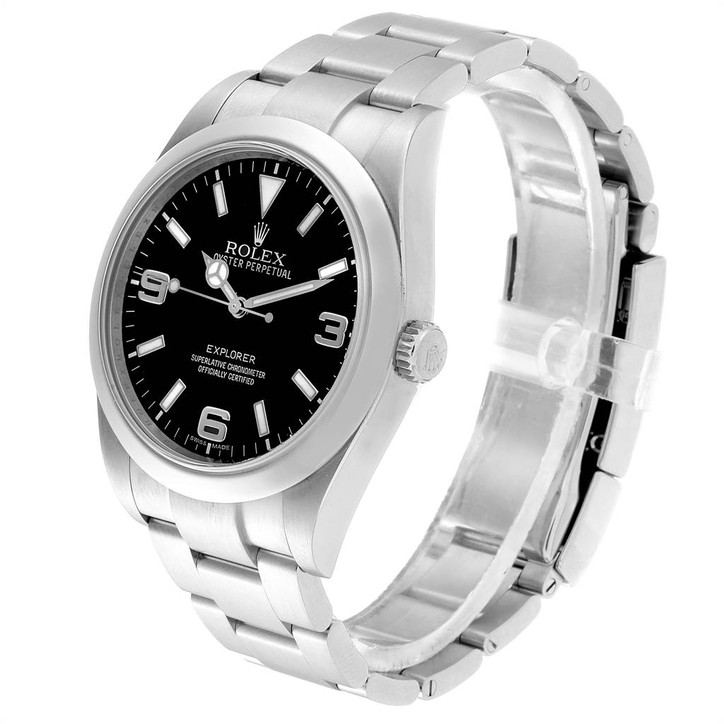 Rolex Explorer I 39 Stainless Steel Mens Watch 214270 | SwissWatchExpo